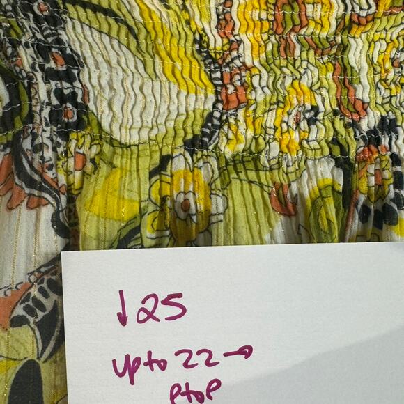 90s vintage cotton dress paisley woven boho Festival Retro Floral - Picture 5 of 7